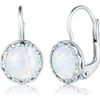 Náušnice Luxur, Visací náušnice Marisol, bílé zlato a světlé opály, 5280528-0-0-18