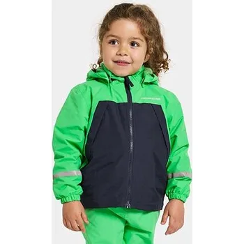 Dětská nepromokavá bunda Didriksons s fleecem Enso frog green - ROSTOUCÍ velikost 110