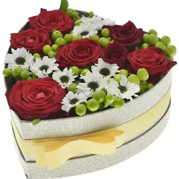 Dárková krabička Krabička květin HILLARY šampaň 19x9cm