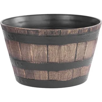 Květináč Kvetináč Woodeff Barel zlatý, 39x28cm