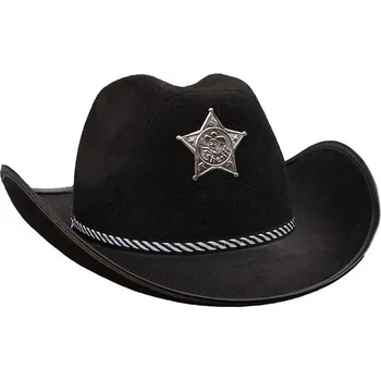 Klobouk Kovboj černý s hvězdou