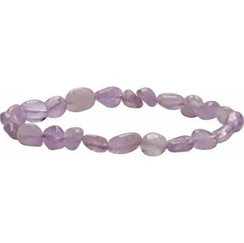 Náramek Ametyst levandulový náramek z tromlovaných kamínků obvod cca 16 až 21 cm