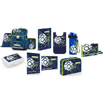 Školní batoh Karton P+P Školní sada set 11ks PREMIUM fotbal batoh vhodný i pro prvňáčky 0-21124/011