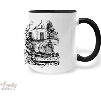 Hrnek - Ve víně je pravda Barva: Černá