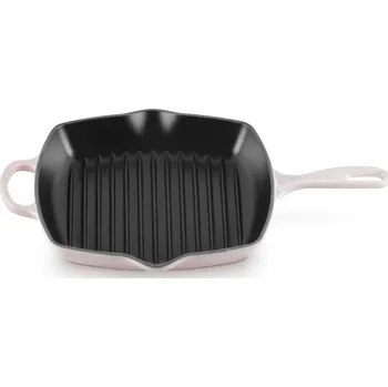 Pánev Le Creuset, Grilovací pánev Signature čtvercová 26 cm světle růžová - Formadore