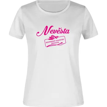 Dámské tričko TUKAN AGENCY Dámské tričko Nevěsta Barva: Bílá, Velikost: M