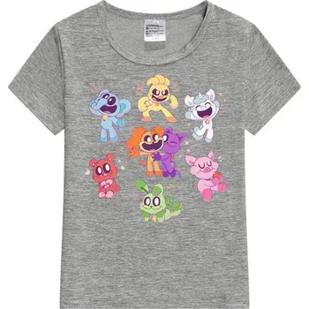 Dívčí tričko Smiling Critters Dětské tričko s potiskem na motivy oblíbených postaviček "Smiling Critters" (vel. 80 - 150) Barva: Šedá, Velikost: 3XL 130-140 cm