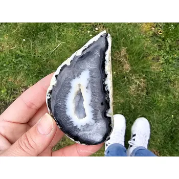 Sběratelství Achátová geoda s dutinkou z Brazílie 207g