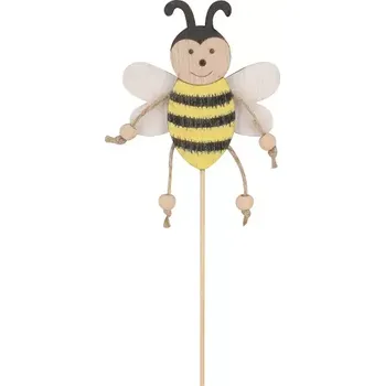 Včelka 6,5 x 7 cm + špejle 7607