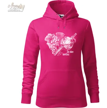 Dámská mikina Mikina - In vino veritas Barva: Purpurová (40), Velikost: S, Střih: Dámské