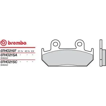 Brzdová destička BREMBO brzdové destičky moto 07HO2107