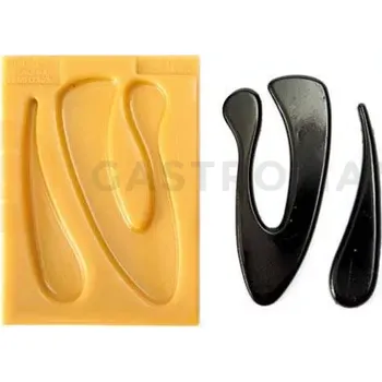 Čokoládová tyčinka Silikonová forma na cukrovou hmotu nebo čokoládu ve tvaru trojzubce - 50x4x165 mm | SILIKOMART, SugarFlex Gold