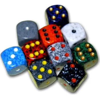 Příslušenství k deskovým hrám Chessex Kostka 6 stran, 16mm skvrnitá