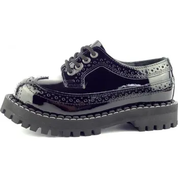 Těžké boty Steel boty 4 dírkové 112/O Oxford černá LAK, velikost 38