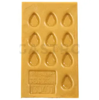 Kuchyňská sůl Silikonová forma na cukrovou hmotu nebo čokoládu ve tvaru kapek - 13x18x3 mm | SILIKOMART, SugarFlex Gold