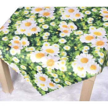 Stolování Ubrus s nešpinivou úpravou, Chryzantéma, zelený