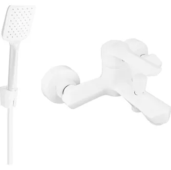 Vodovodní baterie Mexen Sabre R62 vanová baterie se sprchovým setem, bílá - 7213R62-20