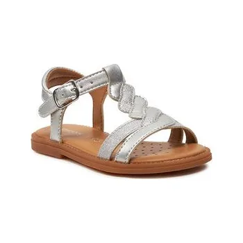 Dámské sandále Geox Sandály J Sandal Karly Girl J4535H 0NFQD C1007 M Stříbrná 25