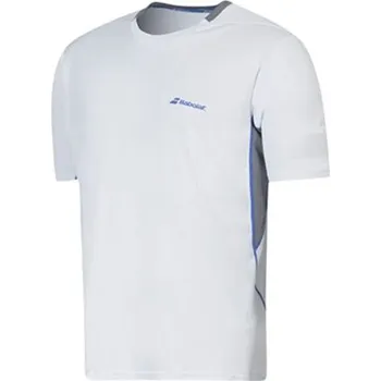 Pánské oblečení BABOLAT CREW NECK TEE PERFORMANCE BOY WHITE 2016