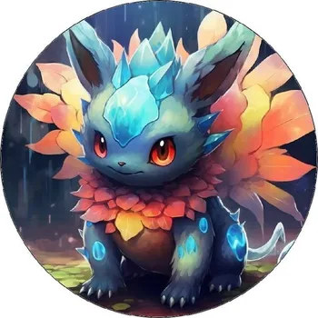 Jedlá dekorace na dort Jedlý papír Pokémoni modrý drak 19,5cm