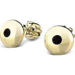 Dámské náušnice žluté zlato 585/1000 zirkon s černé kameny 140009-ZL-ZIR-Black