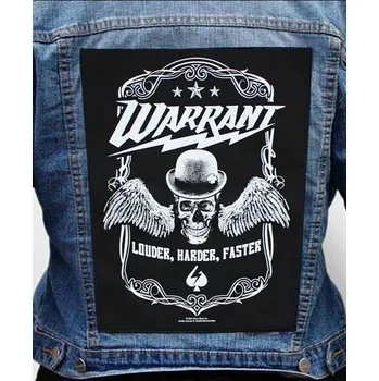 Nášivka Warrant - Nášivka na bundu Warrant - Louder, Harder, Faster