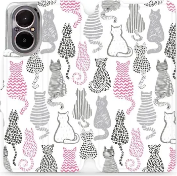 Pouzdro na mobilní telefon Flipové pouzdro Mobiwear - Realme C67 - MX01S Kočičí zádíčka (Knížkové flip pouzdro, obal, kryt na mobil Realme C67 - MX01S Kočičí zádíčka, materiál Umělá kůže + TPU - ochrana 360°, stojánek, silikonová vanička, magnetické zavírání)