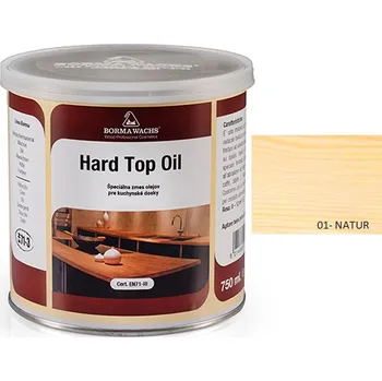 Olej na dřevo Borma wachs HARD TOP OIL - tónovaný tvrdý olej na povrchy stolů 0,75l, 01-Natur