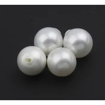 Dětské navlékací korálky Laboratorní perly bílé PU 001