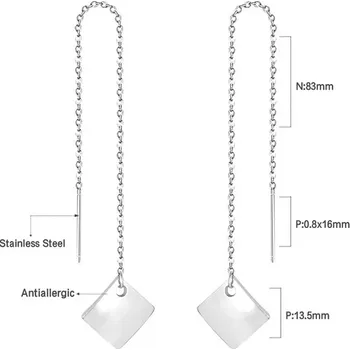 Náušnice Visací náušnice z nerezové oceli - 266s