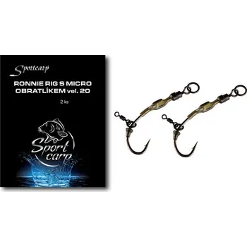 Sportcarp hotové návazce Ronnie Rig s micro obratlíkem 2 ks Varianta: vel. 4