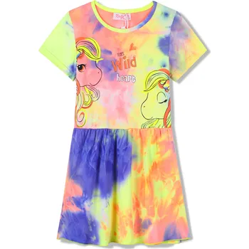 Dívčí šaty Dívčí šaty - KUGO CS1063, duhová tmavší Barva: Mix barev, Velikost: 98