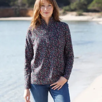 Tričko se stojáčkem na zip a s potiskem nám. modrá 46/48