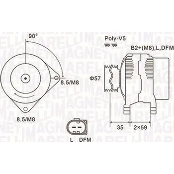 Alternátor generátor MAGNETI MARELLI MQA1675