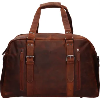 Pánská aktovka Kožená cestovní taška Greenwood Potes - hnědá