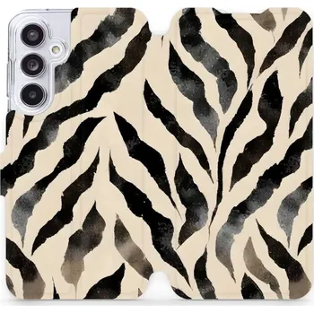 Pouzdro na mobilní telefon Flipové pouzdro Mobiwear - Samsung Galaxy A55 5G - VA53S Zebří (Knížkové flip pouzdro, obal, kryt na mobil Samsung Galaxy A55 5G - VA53S Zebří, materiál Umělá kůže + TPU - ochrana 360°, stojánek, silikonová vanička, magnetické zavírání)