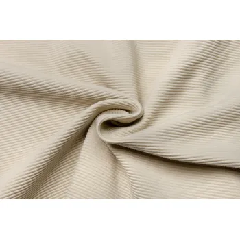 Bavlněný úplet žebrovaný ottoman pískový