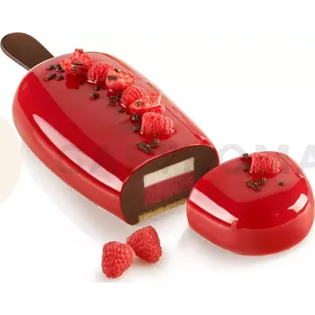 Kuchyňská sůl Sada 2 forem na cukrovinky a dezerty ve tvaru nanuku na tyčce - Stecco 01 XXL 765 | SILIKOMART, Modern Cakes