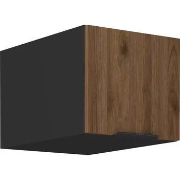 Kuchyňská skříňka LEMPERT Horní skříňka MONY 34 (40 / 36 / 57 cm) - černá / ořech