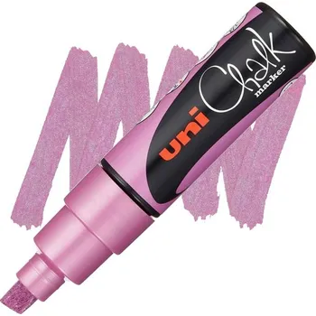 Křídová fixa UNI CHALK 8K, metalická růžová