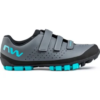 Dámské cyklistické tretry NORTHWAVE Cyklistické tretry - HAMMER - šedá/tyrkysová 41