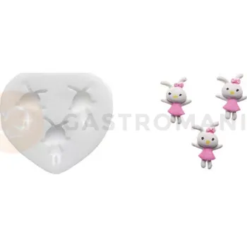 Kuchyňská sůl Silikonová forma na cukrovou hmotu ve tvaru veselých zajíčků - SLK320, 21x14 mm | SILIKOMART, SugarFlex