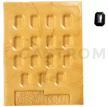 Kuchyňská sůl Silikonová forma na cukrovou hmotu nebo čokoládu v obdelníkovém tvaru- 18x13x3 mm | SILIKOMART, SugarFlex Gold