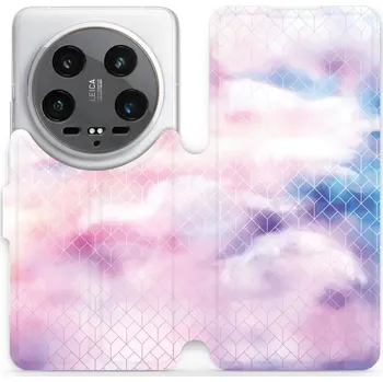 Pouzdro na mobilní telefon Flipové pouzdro Mobiwear - Xiaomi 14 Ultra 5G - MR02S Vodovkové obrazce (Knížkové flip pouzdro, obal, kryt na mobil Xiaomi 14 Ultra 5G - MR02S Vodovkové obrazce, materiál Umělá kůže + TPU - ochrana 360°, stojánek, silikonová vanička, magnetické zavírání)