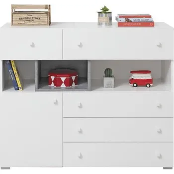 Komoda MEBLAR Komoda SIGMA 12 Barva: bílý lux / beton