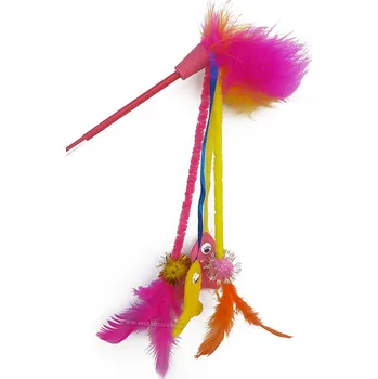 Hračka pro kočku Zolux vábnička pro kočky Provedení: rybičky a střapaté míčky