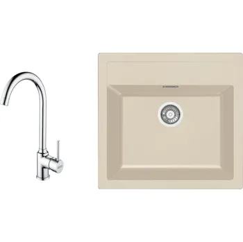 Granitový dřez Set Franke (dřez SID 610 béžová+ baterie FP 9000.031) + 5 % sleva v košíku s kódem SLEVA5