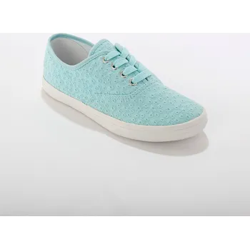 Dámské tenisky Plátěné tenisky s výšivkou modrá 38