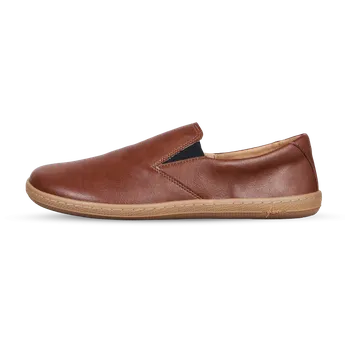 Dámské polobotky Vasky Barefoot Lerry Vegan Brown - Dámské kožené barefoot hnědé | česká výroba ze Zlína 40 EU