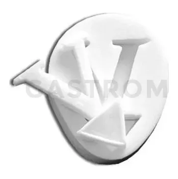 Kuchyňská sůl Silikonová forma na cukrovou hmotu ve tvaru písmene V - SLK104, 50x38 mm | SILIKOMART, SugarFlex